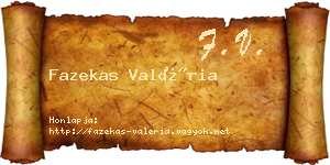 Fazekas Valéria névjegykártya