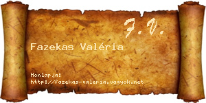 Fazekas Valéria névjegykártya