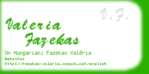 valeria fazekas business card