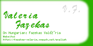 valeria fazekas business card
